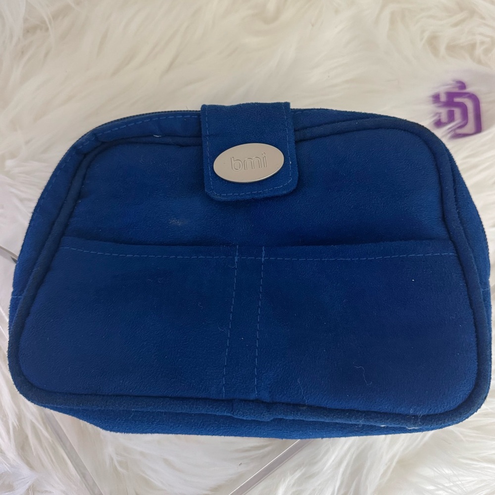 BMI Airline Amenity Travel Bag (British Midland International) BluePlush 8x5